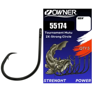 Carlig Owner Amaz 55174 Tournament Mutu 2x-strong Circle Nr.9/0, 5buc/pac