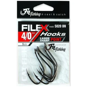 Carlige Filfishing Filex Seria 5020 Black Nickel, Nr.4/0, 5buc/pac Carlige Filfishing Filex Seria 5020 Black Nickel, Nr.4/0, 5buc/pac