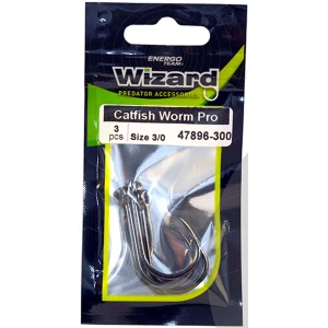 Carlige Wizard Catfish Worm Pro Brazed, Nr.4/0, 3 buc/pac Carlige Wizard Catfish Worm Pro Brazed, Nr.4/0, 3 buc/pac