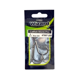 Carlige Wizard Catfish Worm Pro, Nr.4/0, 3 Buc/plic
