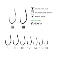 Carlige Maver Katana 1055 Nickel nr 14 20buc/plic  Carlige Maver Katana 1055 Nickel nr 14 20buc/plic