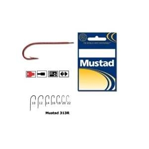 Carlig Mustad Concurs Rosu Tija Lunga Nr10 10 Buc/plic