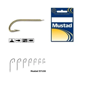 Carlig Mustad Cristal Auriu Tija Lunga Nr 12