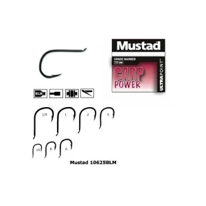 Carlig Mustad Negru Forjat Revers Rotund 10buc/plic Nr.8