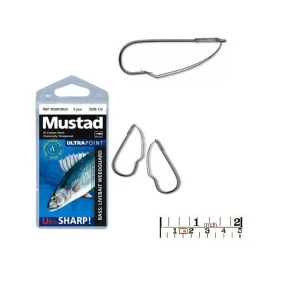 Carlig Mustad Negru Ni Tija Lunga Cu Siguranta Nr. 2/0
