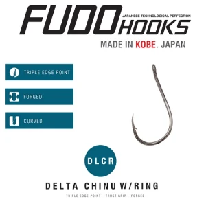 Carlige Fudo Delta Chinu W/ring Bn-0101 Nr. 6 Black Nickel 6buc/plic