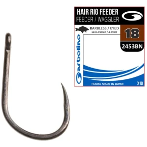 Carlig Garbolino Hair Rig Feeder Waggler 2453 Barbless, Nr. 14, 10buc/pac