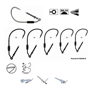 Carlig Mustad Pentru Twister Power Lock Plus 3buc Nr. 2/0