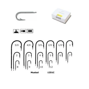 Carlig Mustad 1251c Cu Tija Lunga Si Protectie Anticoroziva Nr.2