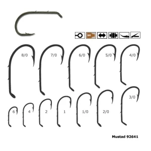 Carlig Mustad Bronz Ochi 2 Spini Rezistent Mustad 7buc/plic Nr 3/0