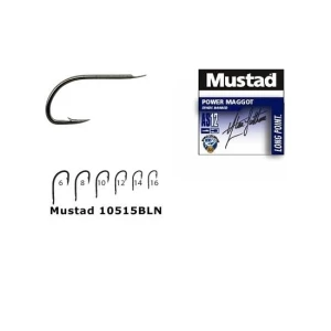 Carlig Mustad Forjat BLN Power Maggot, 10buc/plic Nr.12      Carlig Mustad Forjat BLN Power Maggot, 10buc/plic Nr.12