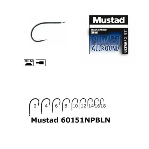 Carlig Mustad Power Allround, Cioc De Papagal, Nichel, 10buc/plic Nr.2