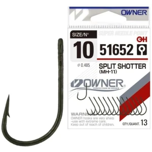 Carlig Owner 51652 Mh-11 Split Shotter Dark Green, Nr.12, 14buc/pac