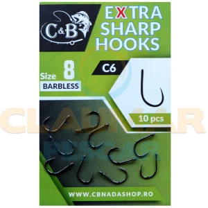 Carlige C&B C6 Extra Sharp, Nr.10, 10buc/pac Carlige C&B C6 Extra Sharp, Nr.10, 10buc/pac