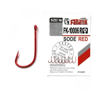 Carlige Fanatik Fk-10006r No.2 Sode Red 8 Buc/plic