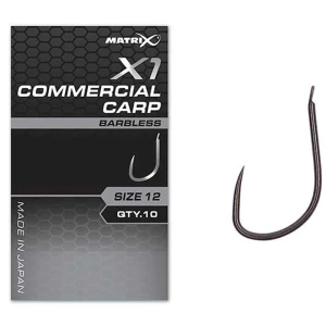 Carlige Feeder Matrix X1 Commercial Carp Hooks, Barbless, Nr.16, 10buc/pac