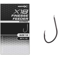 Carlige Feeder MATRIX X1B Finesse Feeder Hooks, Barbed, Nr.18, 10buc/pac Carlige Feeder MATRIX X1B Finesse Feeder Hooks, Barbed, Nr.18, 10buc/pac