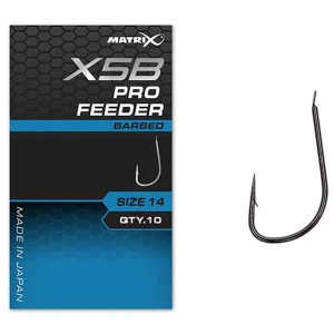 Carlige Feeder Matrix X5b Pro Feeder, Barbed, Nr.18, 10buc/pac