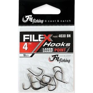 Carlige Filfishing 4030 Black Nickel Cu Paleta, Nr.10, 10buc/pac Carlige Filfishing 4030 Black Nickel Cu Paleta, Nr.10, 10buc/pac