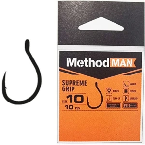 Carlige KONGER Methodman Supreme Grip Titanium Grey, Nr.10, 10buc/pac Carlige KONGER Methodman Supreme Grip Titanium Grey, Nr.10, 10buc/pac