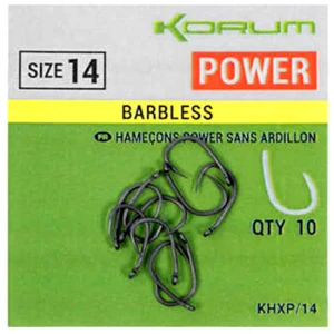Carlige KORUM Xpert Power Hook Barbless Nr.12, 10buc/pac Carlige KORUM Xpert Power Hook Barbless Nr.12, 10buc/pac