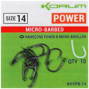 Carlige Korum Xpert Power Hook Micro-barbed Nr.16, 10buc/plic