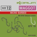 Carlige Korum Xpert Maggot Barbed Hooks Nr.16, 10buc/pac Carlige Korum Xpert Maggot Barbed Hooks Nr.16, 10buc/pac