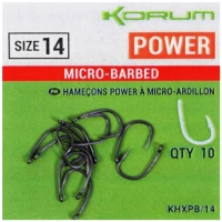 Carlige Korum Xpert Power Hook Micro-barbed Nr.10, 10buc/plic