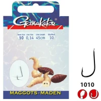 Carlige Legate GAMAKATSU Booklet Maggots 1010B, 0.12mm, Nr.14, 60cm, 10buc/pac Carlige Legate GAMAKATSU Booklet Maggots 1010B, 0.12mm, Nr.14, 60cm, 10buc/pac