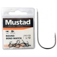 Carlige MUSTAD Round Bend Match MU09, Black Nickel, Nr.10, 10buc/pac Carlige MUSTAD Round Bend Match MU09, Black Nickel, Nr.10, 10buc/pac