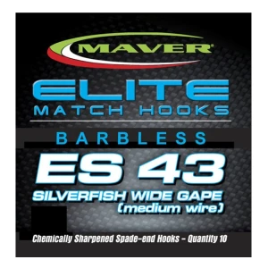 Carlige Maver Seria Elite Es43 Silverfish Wide Gape Nr 20