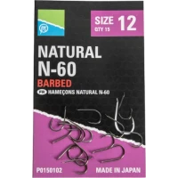 Carlige Preston Natural N-60, Nr.8, 10buc/pac Carlige Preston Natural N-60, Nr.8, 10buc/pac