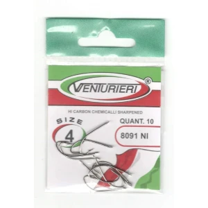 Carlige Venturieri Hooks 8091 Ni, Nr.8, 10buc/pac
