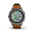 CEAS  GARMIN  FENIX 7 SAPPHIRE SOLAR TITAN/PIELE 47MM