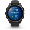 Ceas GARMIN Fenix 8 Amoled Sapphire Ti / Black Black / Pebble Gray, 43mm, EMEA