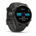 Ceas GARMIN Fenix 8 Amoled Sapphire Ti / Black Black / Pebble Gray, 43mm, EMEA