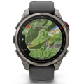 Ceas GARMIN Fenix 8 Pro Amoled Saphire Titan Curea Silicon Graphite / Black 47mm EMEA