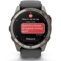 Ceas GARMIN Fenix 8 Pro Amoled Saphire Titan Curea Silicon Graphite / Black 51mm EMEA