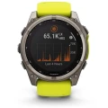 Ceas GARMIN Fenix 8 Sapphire Solar Yellow/Graphite Titanium, 51mm EMEA