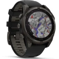 Ceas GARMIN Fenix 8 Solar Sapphire Carbon, Grey TI / Black, 47mm, EM