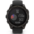Ceas GARMIN Fenix 8 Solar Sapphire Carbon, Grey TI / Black, 47mm, EM