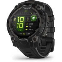 Ceas Garmin Instinct 3 Amoled Black, Curea Neagra, 45mm