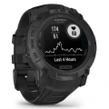 Ceas GARMIN Instinct 3 Solar Black Tactical Edition, 50mm, Curea Neagra