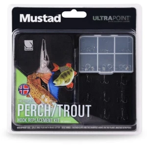 Combo Cleste Mustad Multifunctional + Accesorii Hook Replacement Perch & Trout