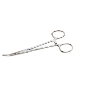 Pensa Curbata Foarfeca Zfish Pean Curved Forceps, 10cm, Argintie