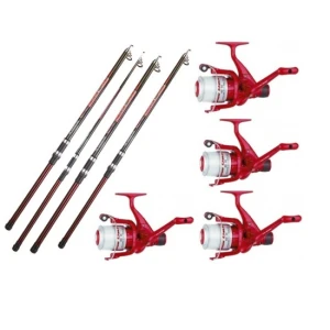 Kit 4 Lansete Garbolino 3.50 m 80 150 g Practis Predator Telepower PLUS 4 Mulinete Sert Twingear Rosu 401 RD Kit 4 Lansete Garbolino 3.50 m 80 150 g Practis Predator Telepower PLUS 4 Mulinete Sert Twingear Rosu 401 RD