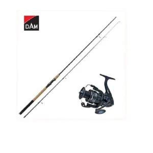 Kit Lanseta Dam Backbone Spin 20 2.40m 5 20 G Plus Mulineta Dam Quick Fighter Pro Metal 330 Fd