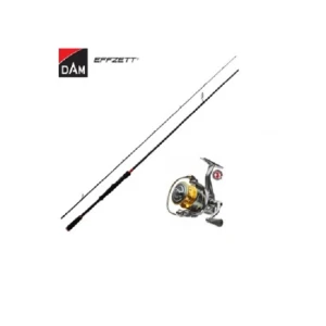 Kit Lanseta Dam Effzett Upstyler Spin 2.140m 7 28 G Plus Mulineta Dam Quick Ammo 420 Fd