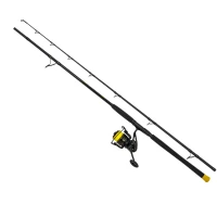 Combo BLACK CAT Hard Core Combo Allround Rod 2.7m, 500g, 2seg + Black Passion FD 80 Reel + Fir Textil