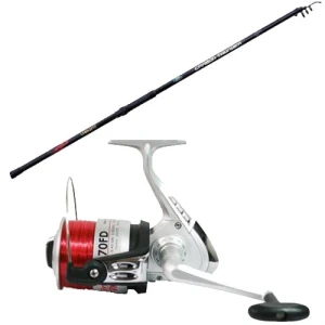 Combo Lineaeffe Lanseta Tele Thunder 3,60m+mulineta Silk Line 70